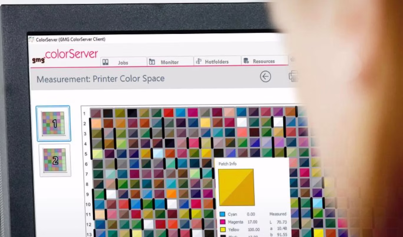 GMG ColorServer Digital cuenta con el asistente SmartProfiler
