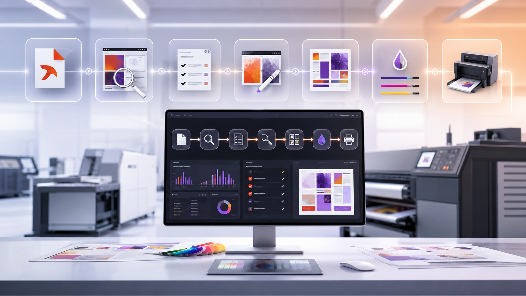 workflow de impresión con PrintFactory para automatización de preimpresión